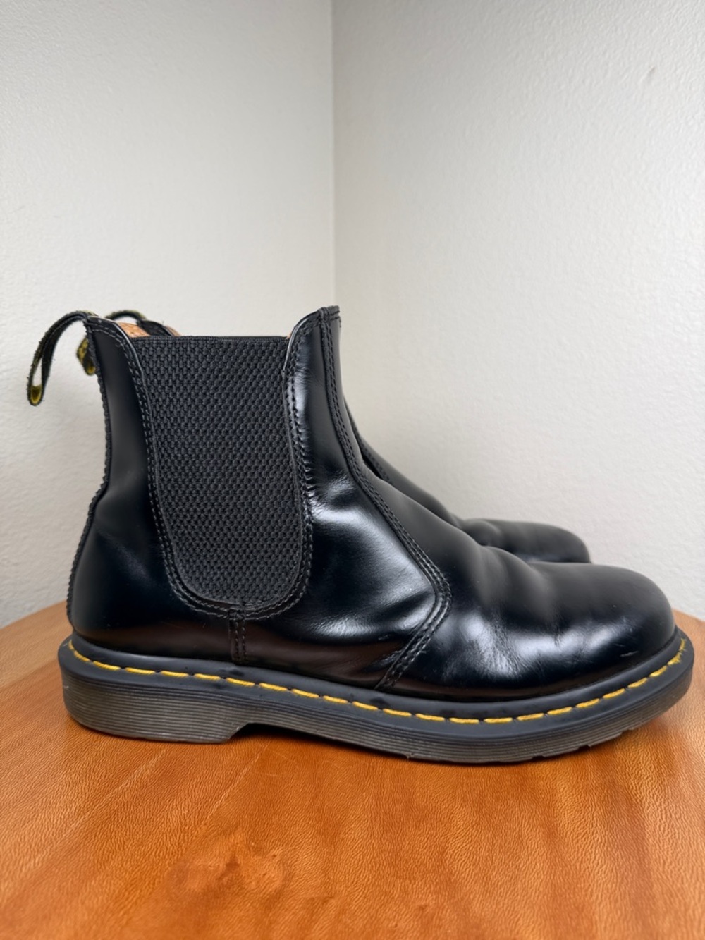Dr. Doc Martens 2976 Chelsea Boot Black Smooth Leather Men’s 8/Ladies 9 - Picture 7 of 16